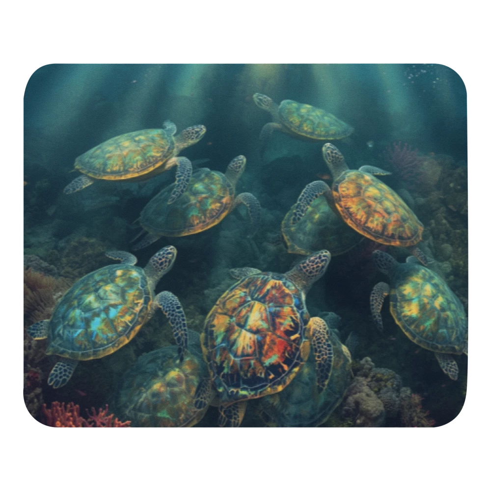 Sea turtle mouse pad