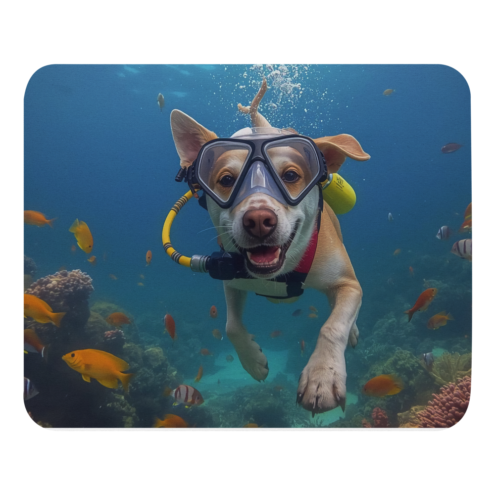 Mans best dive buddy mouse pad